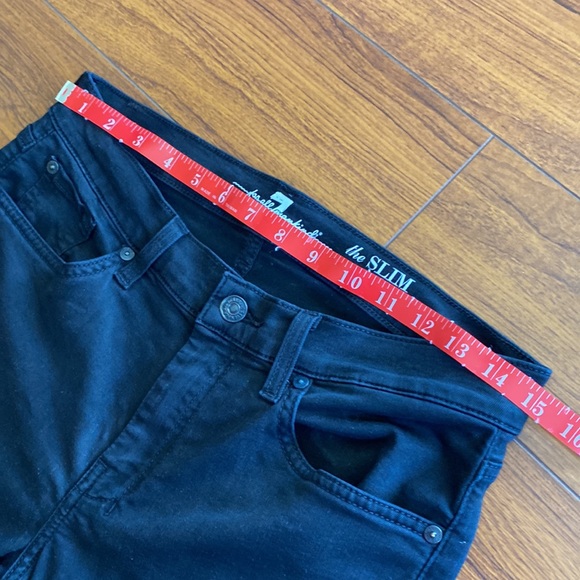 7 For All Mankind The Slim Trouser Black Jeans - Size 29 - Picture 8 of 11